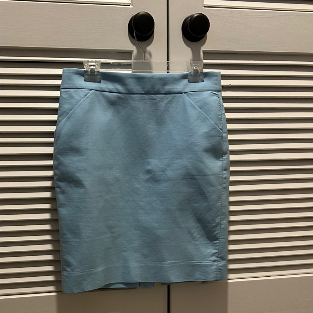 J. Crew Light Blue Pencil Skirt